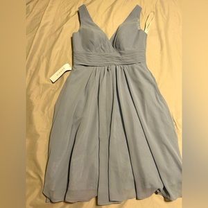 Azazie dusty blue dress